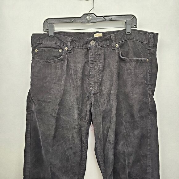 Dockers Corduroy Pants Men's 38x34 Black Straight Fit Flat Front‎ Chino 5 Pocket - Picture 3 of 14